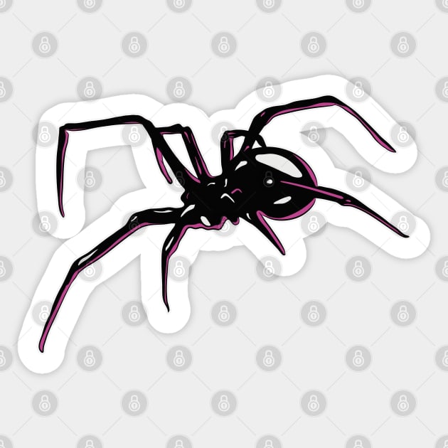 poisonous spider Sticker by PaperHead